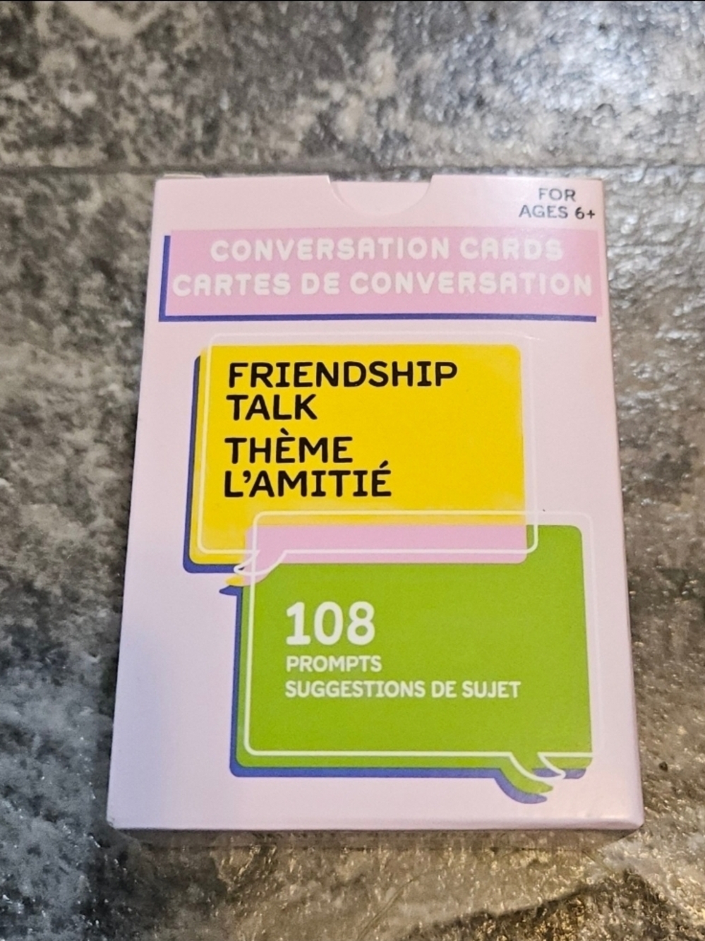 Conversation Cards for Friendship Talk 108 Ct BNIB